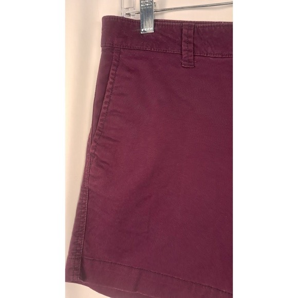 KHAKIS BY GAP 4/27 Girlfriend 5 Inch Shorts Purple Mid-Rise Casual Everyday - Picture 3 of 6